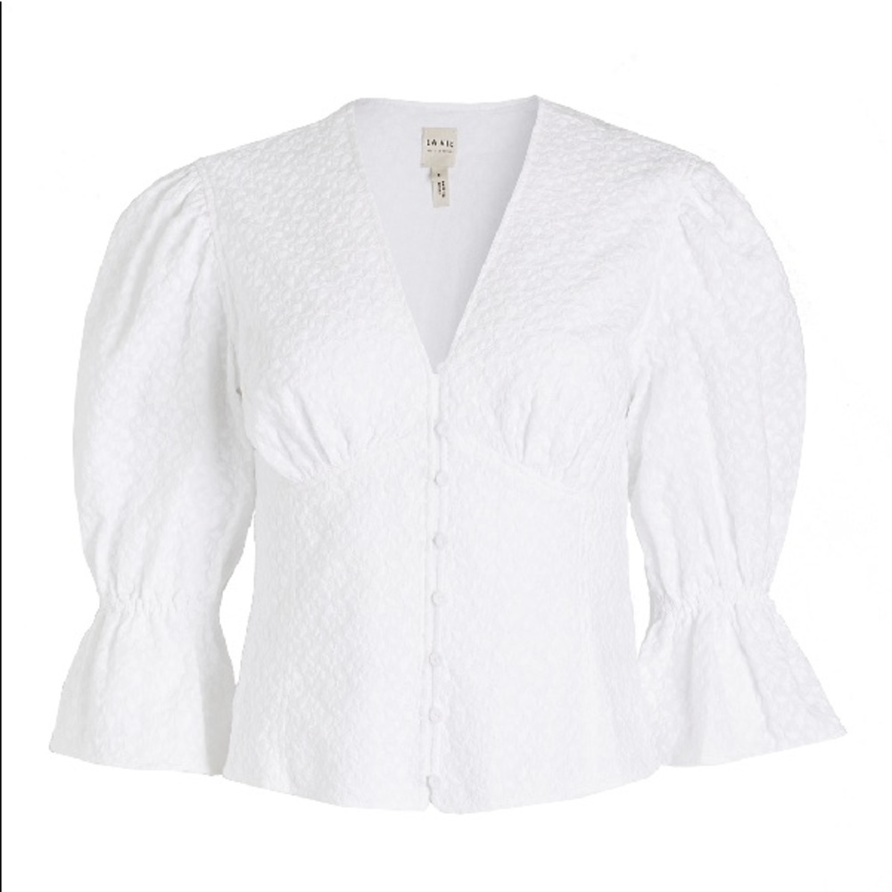 La Vie Rebecca Taylor Leaf Embroidered Top